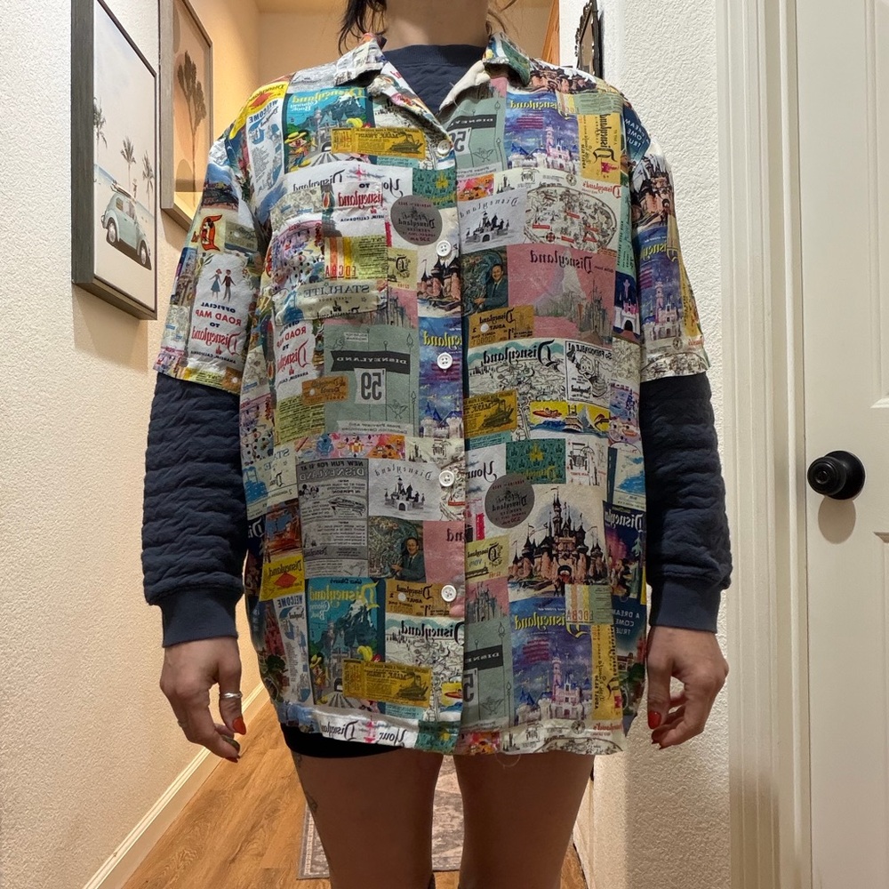 Disney100 Print Button Down Dad Shirt